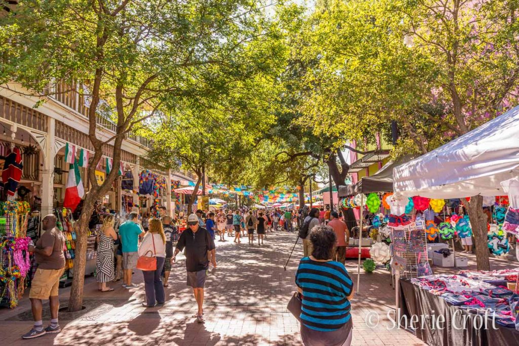 A view of the Historic Market Square in downtown San Antonio, Texas on a beautiful, sunny day.